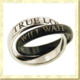 Black & Silver Bands Purity Rings
